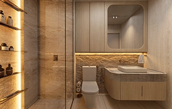 DT ARQUITERURA - 61m² - BANHEIRO - SUÍTE MASTER